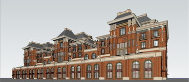 精品英式商业多层建筑设计 融合传统与现代的SU模型探索
